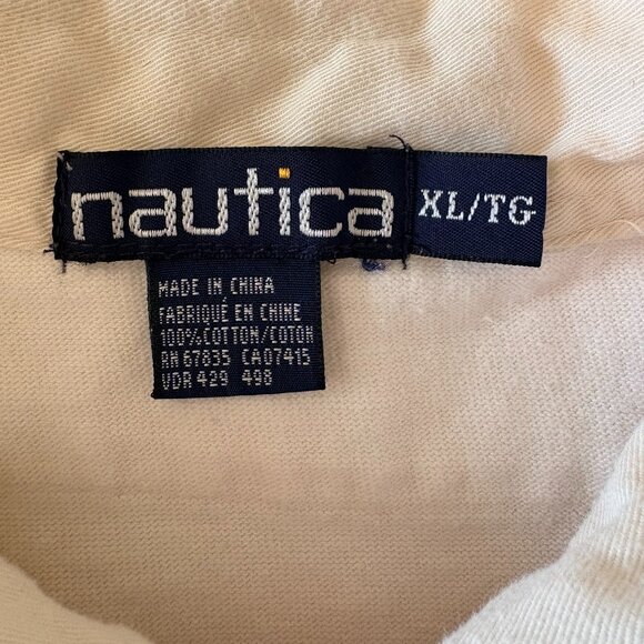 🔥 VINTAGE 90s NAUTICA Rugby Shirt | Navy & White Stripe | Men’s XL | Grail - Picture 3 of 6